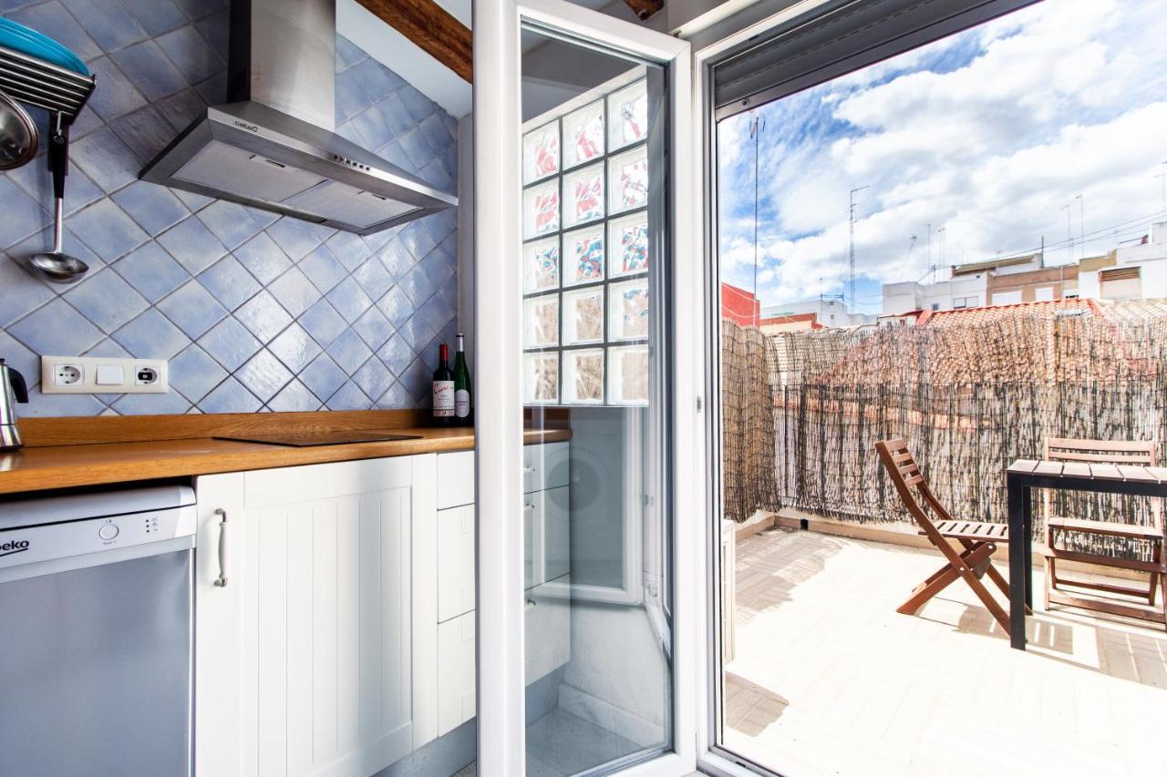 Estudio Para Parejas Con Terraza En La Playa Valencia Exterior foto